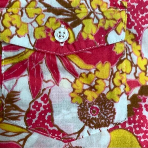 Jules & James Pink Floral Button up Blouse Size L - Picture 4 of 9